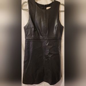Altar'd State Medium Black Faux Leather Dress